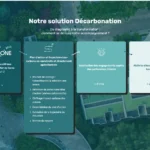 Capture d'écran de la page Décarbonez vos activités du site Sareca