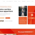 Capture d'écran de la page d'accueil du site Essensyo