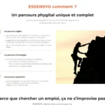 Capture d'écran de la page d'accueil du site Essensyo