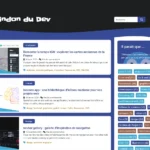 Capture d'écran de la page d'accueil du site Dindon du Dev