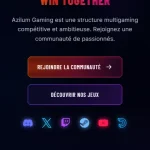 AziluM Gaming — Accueil sur mobile