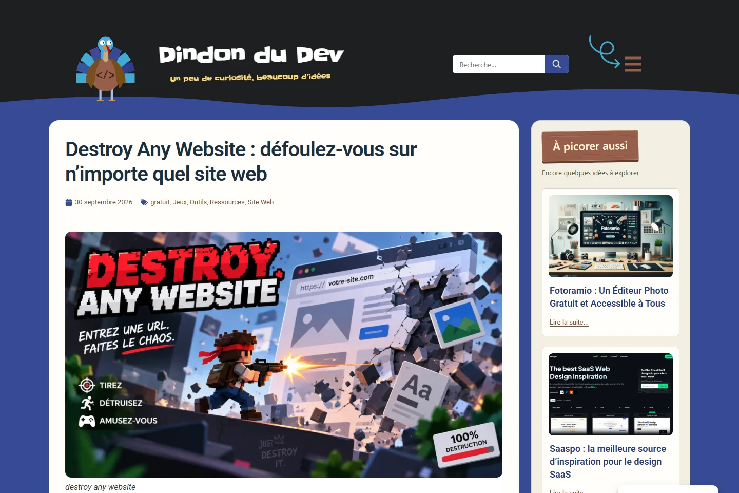 Dindon du Dev — Présentation d’une ressource