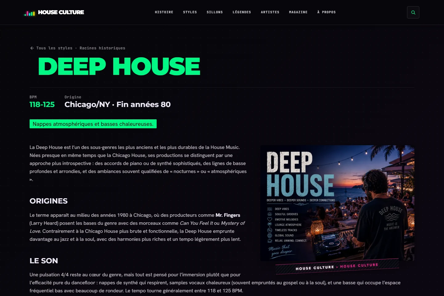House Culture — Exploration du style Deep House