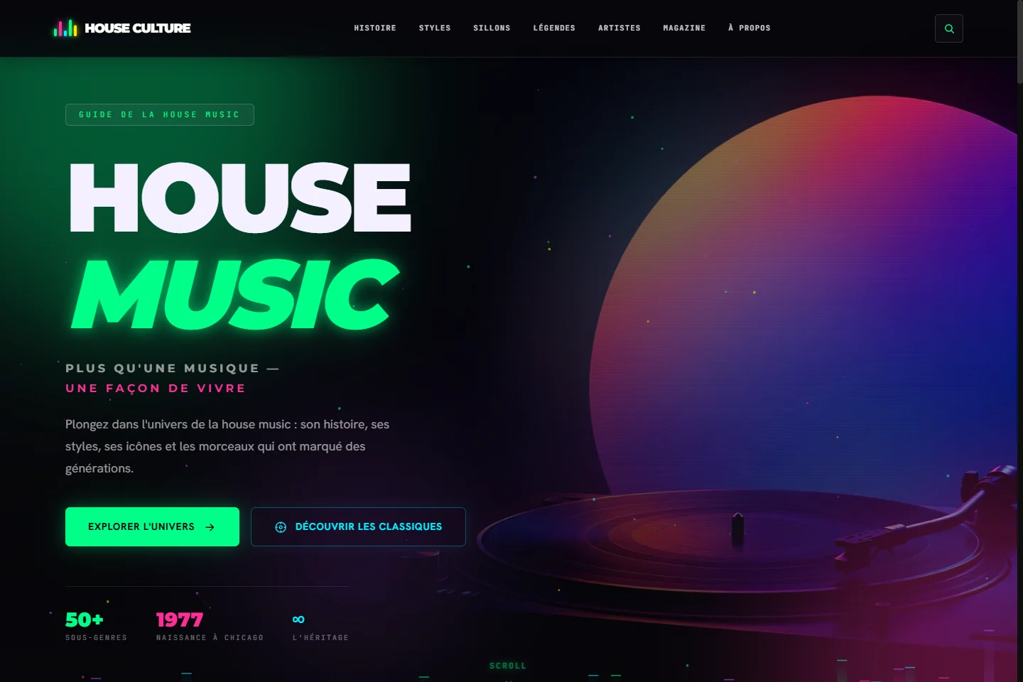 House Culture — accueil sur ordinateur