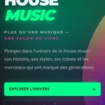 House Culture — accueil sur mobile