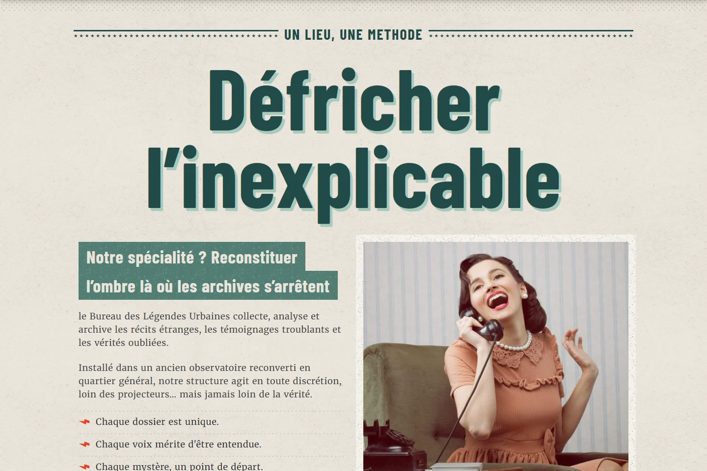 Légendes Urbaines — Présentation du Bureau