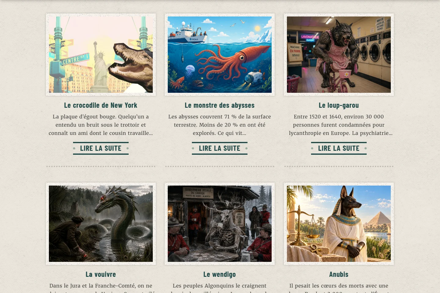 Légendes Urbaines — Les créatures éternelles
