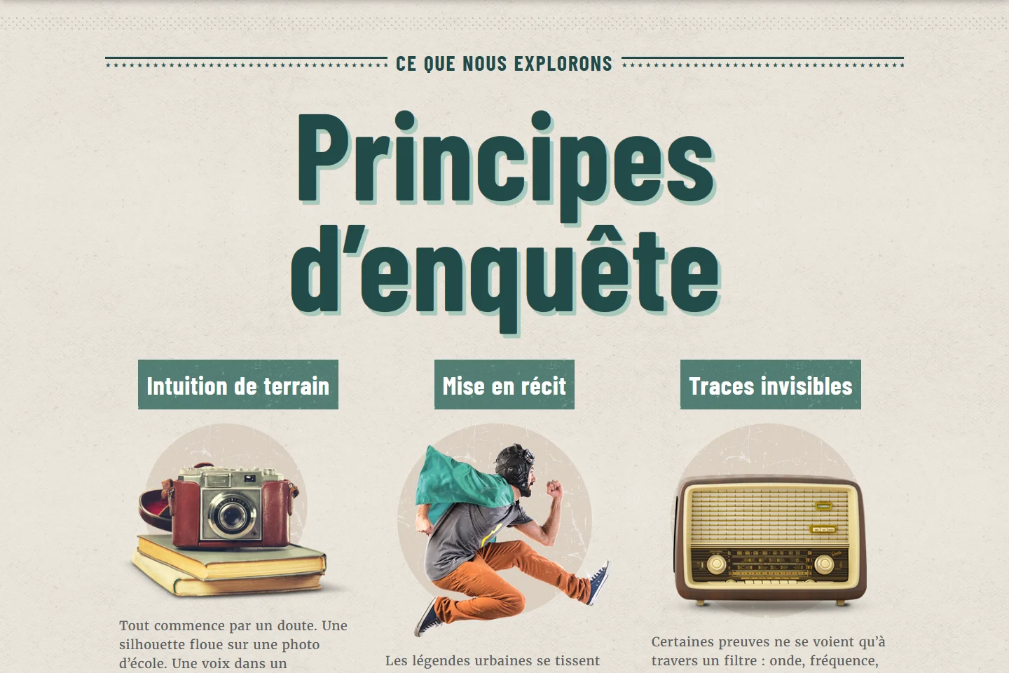 Légendes Urbaines — Parcours d’enquête